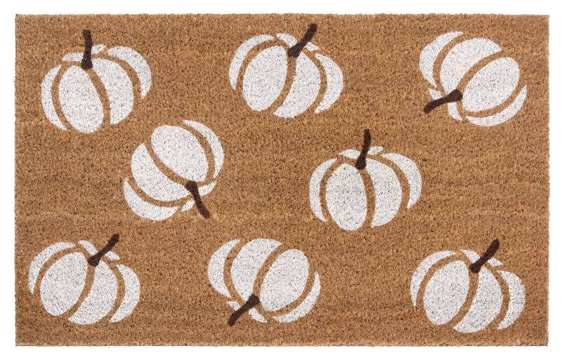 HANSE Home Fußmatte "Mix Mats Kokos Pumpkins, Türmatte" rechteckig 15 mm Höhe Kokos, Schmutzfangmatte, Outdoor, Rutschfest, Innen, Kokosmatte, Flur von Hanse Home