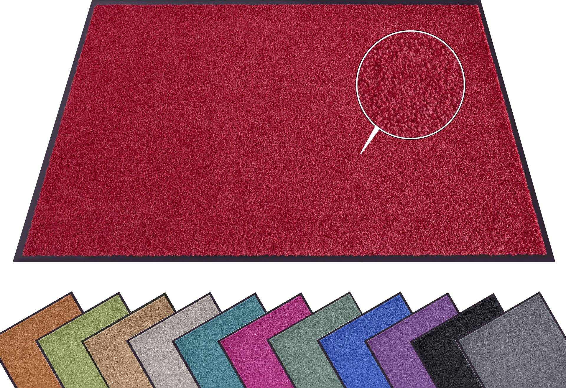 HANSE Home Fußmatte "Wash & Clean" rechteckig 7 mm Höhe Schmutzfangmatte, Türmatte, In- und Outdoor, Teppich, Läufer, waschbar von Hanse Home