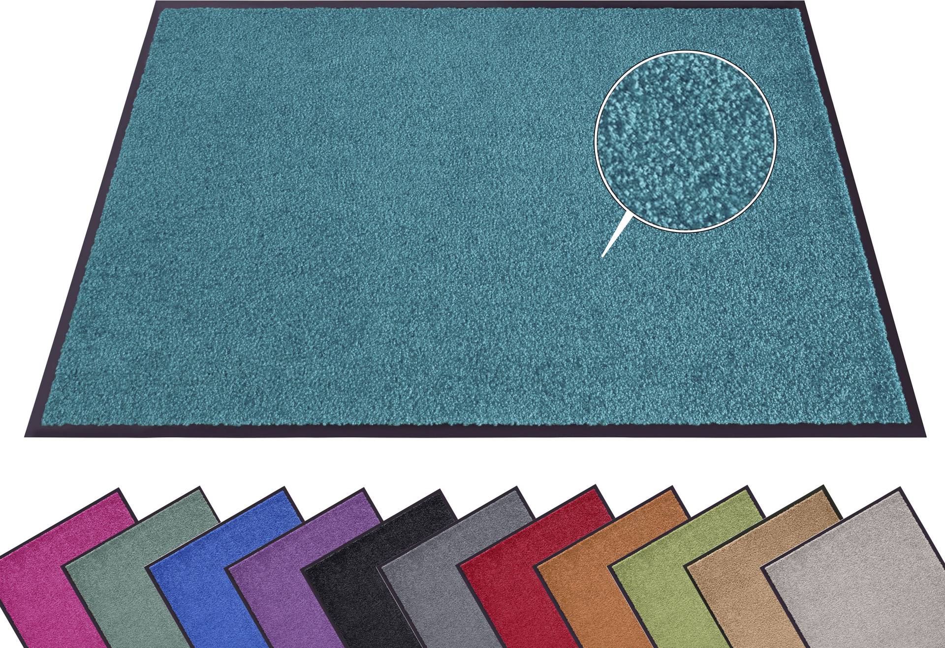 HANSE Home Fußmatte "Wash & Clean" rechteckig 7 mm Höhe Schmutzfangmatte, Türmatte, In- und Outdoor, Teppich, Läufer, waschbar von Hanse Home