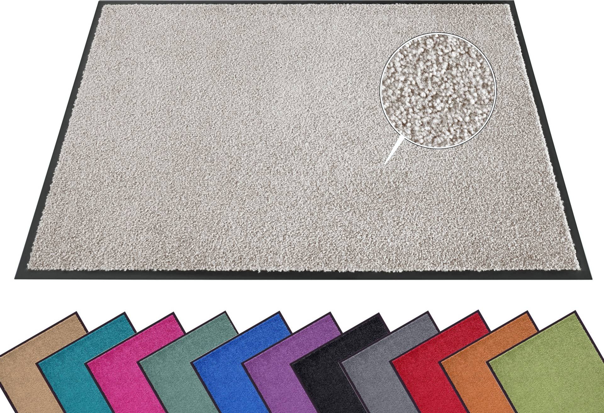 HANSE Home Fußmatte "Wash & Clean" rechteckig 7 mm Höhe Schmutzfangmatte, Türmatte, In- und Outdoor, Teppich, Läufer, waschbar von Hanse Home