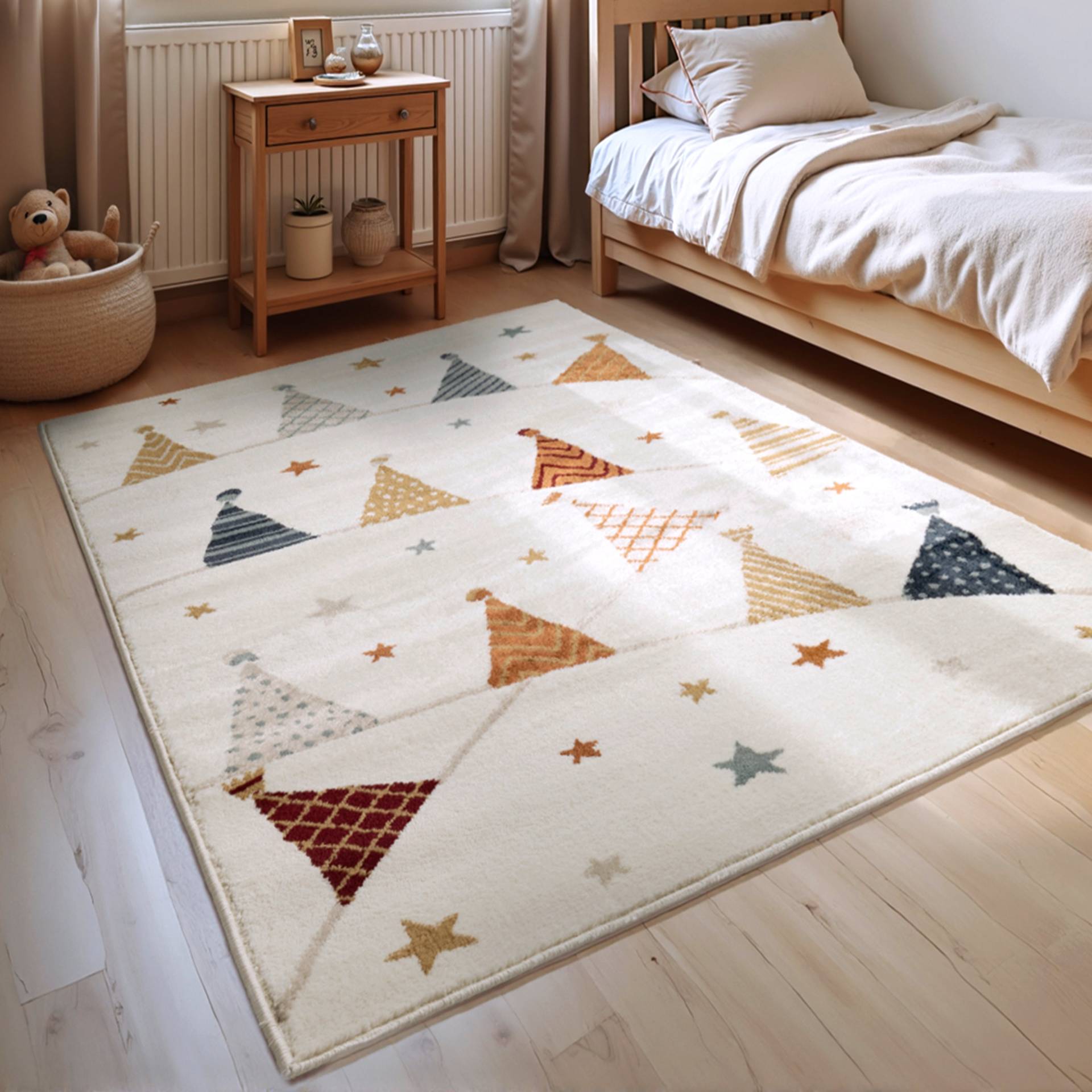 HANSE Home Kinderteppich "Kids Party" rechteckig 8 mm Höhe Spielteppich, fest, Kinderzimmer, Kurzflor, Spielunterlage von Hanse Home