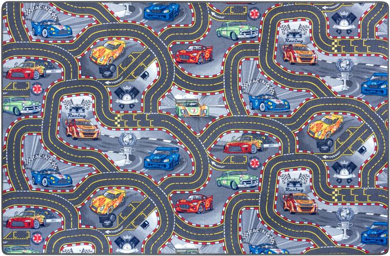 HANSE Home Kinderteppich "Spielteppich Kinder" rechteckig 6,5 mm Höhe Kurzflor, Kinderzimmer, Teppich, Auto, Straßen, Schlafzimmer von Hanse Home