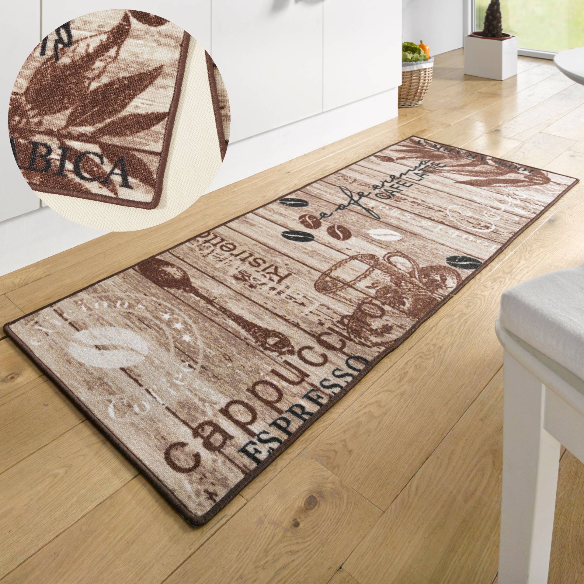 HANSE Home Küchenläufer "Delicious Coffee" rechteckig 8 mm Höhe Läufer, Rutschfest, Küchenteppich, Küche, Teppich, Pflegeleicht von Hanse Home