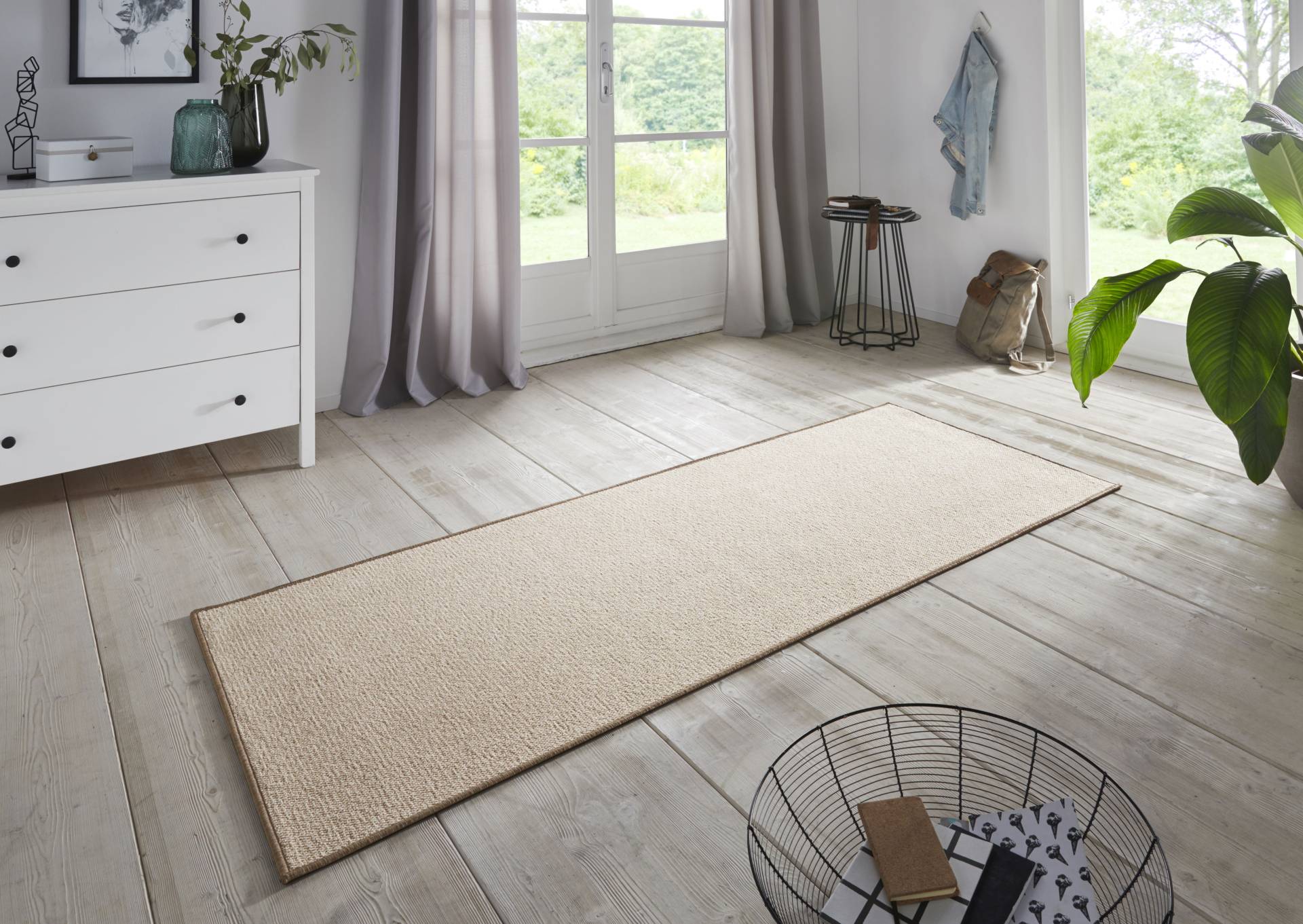 HANSE Home Läufer "Bouclé" rechteckig 5 mm Höhe rutschfest, Sisal Optik, Teppich, Küche, Flur, schlicht, umkettelt von Hanse Home