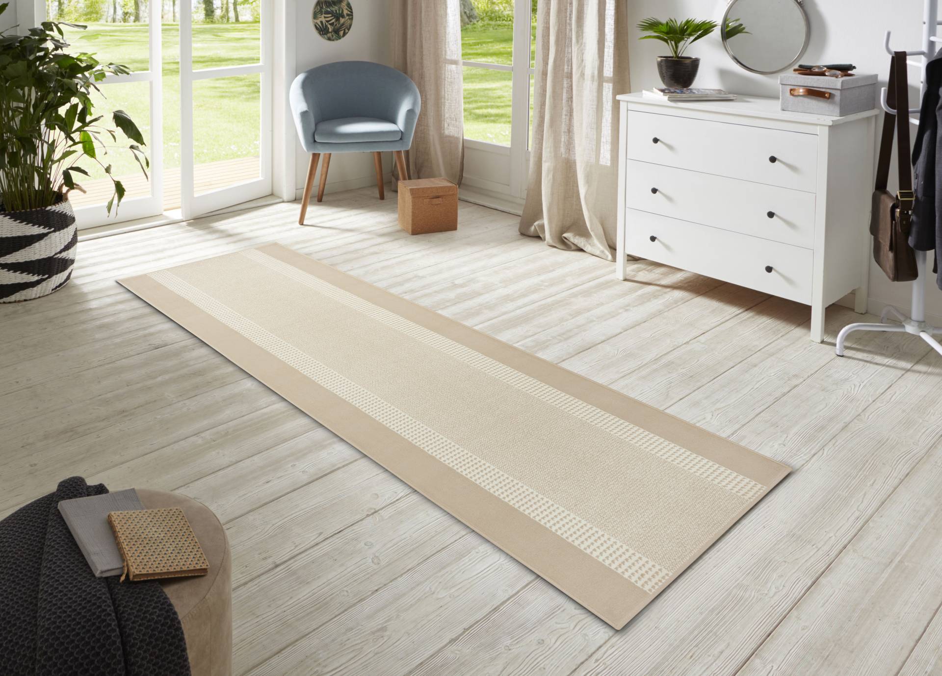 HANSE Home Teppich "Band" rechteckig 9 mm Höhe Kurzflor, weich, Läufer Größen, Wohnzimmer, Schlafzimmer, Esszimmer von Hanse Home