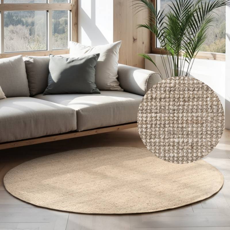 HANSE Home Teppich "Jaipur Juteteppich, als Läufer und in Rund" rechteckig 10 mm Höhe 100% Naturfaser, Wohnzimmer, Esszimmer, Schlafzimmer, GRS von Hanse Home