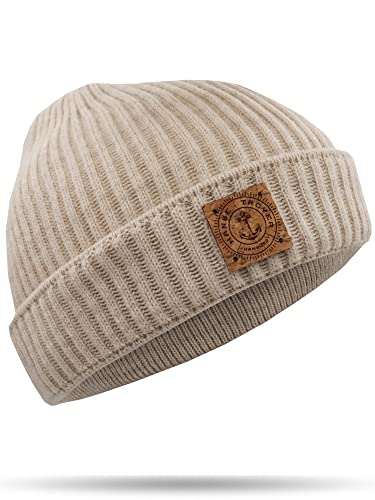 Hanse-Troyer: Strickmütze/Seemannsmütze - 100% Merino Wolle Schurwolle Hochwertige, sehr edle Strick Mütze – riecht Nicht, kratzt Nicht, wärmt und isoliert. von HANSE - TROYER · HAMBURG ·