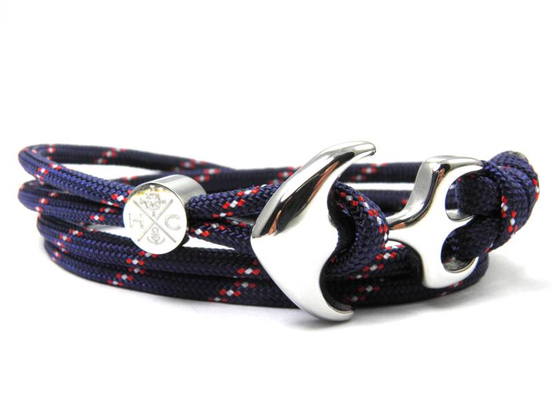 Edelstahl Anker Armband-Wickelarmband-Verstellbar-Surfer Armband-Aus Us Paracord Iii-Unisex-Dutch Marina von HanseCharms
