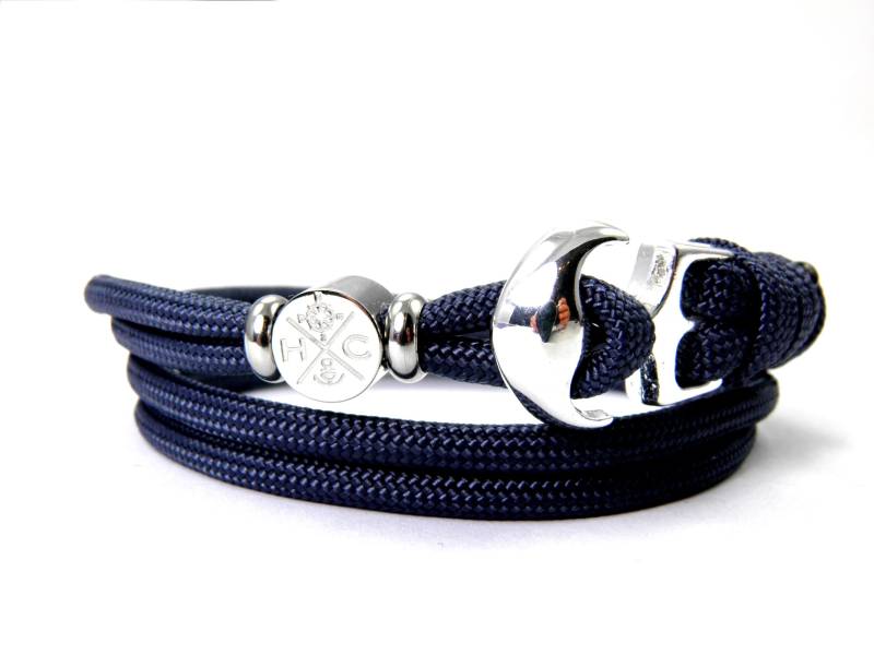 Maritimes Surfer Anker Armband-Aus Us Paracord Typ Iii-Verstellbar-Unisex-Wickelarmband-Midnightblue von HanseCharms