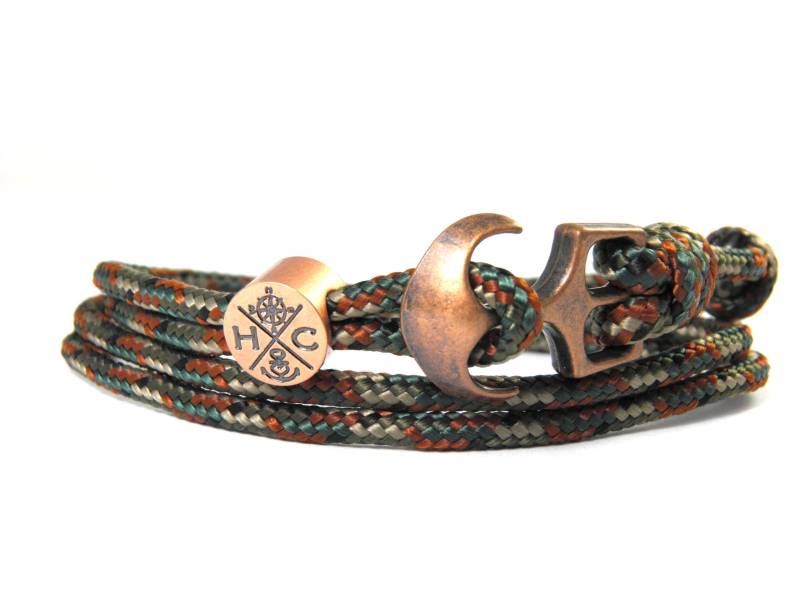 Maritimes Surfer Anker Armband-Aus Us Paracord Typ Iii-Verstellbar-Unisex-Wickelarmband-Woodland Camo Ii von HanseCharms