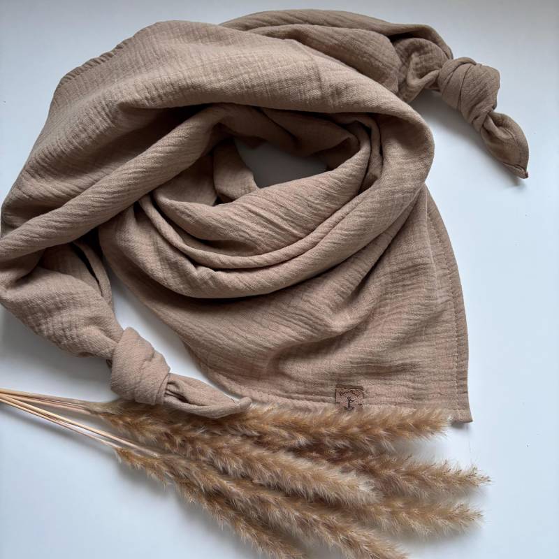 Musselintuch, Halstuch, Musselin, Schal, Musselinschal, Sand, Taupe, Beige, Braun Musselintuch, Halstuch, Musselin, Schal, Musselinschal, Sand, Taupe, Beige, Braun von HanseMuck