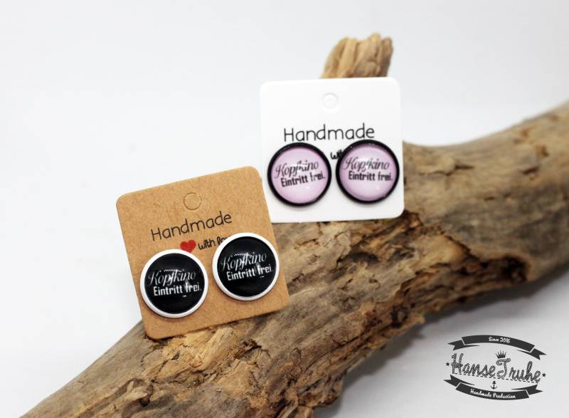 Ohrstecker "Kopfkino" Statement Schmuck -Artikelnummer Osp18 von HanseTruhe