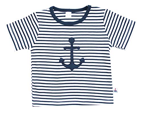 Hansekind T-Shirt Kurzarm mit Anker-Applikation, Navy 98-104 für Kinder/Babys von Hansekind