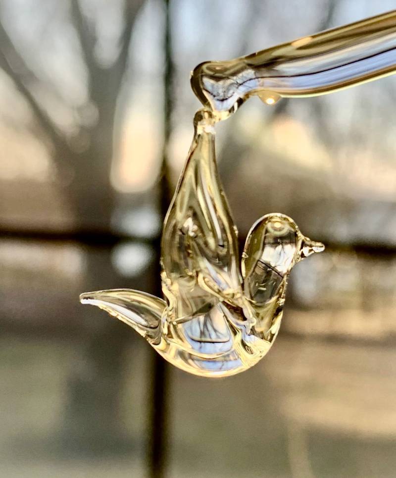 Taube Ohrringe Aus Kunstglas Von Eric W. Hansen Taube Ohrringe Aus Kunstglas Von Eric W. Hansen von HansenArtGlass