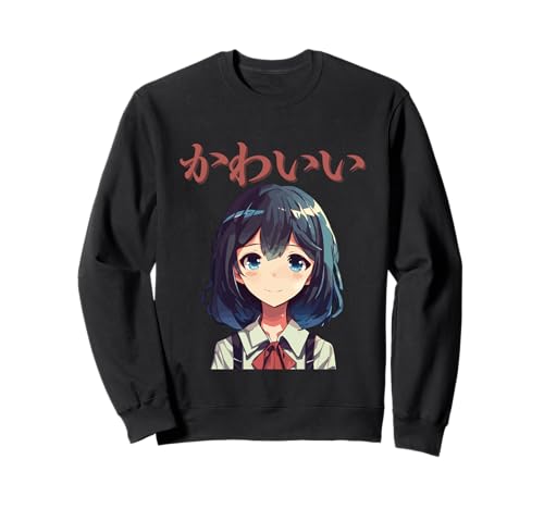 Kawaii (bedeutet niedlich) Anime Girl Japanische Kunst Sweatshirt von HansenPrint