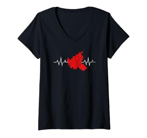 Damen Ich Liebe Hamburg T-Shirt mit V-Ausschnitt Damen Ich Liebe Hamburg T-Shirt mit V-Ausschnitt von Hansestadt Hamburg Tshirts