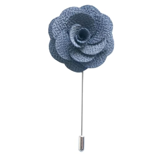 Hansicod Herren Revers Blume Stick Brosche Pin Boutonniere für Anzug Smoking Corsage, 3.74in, Satin, Kein Edelstein von Hansicod