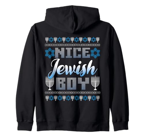 Nice Jewish Boy Funny Chanukka Menora Ugly Christmas Kapuzenjacke Nice Jewish Boy Funny Chanukka Menora Ugly Christmas Kapuzenjacke von Hanukkah Ugly Christmas December Gift For Jews