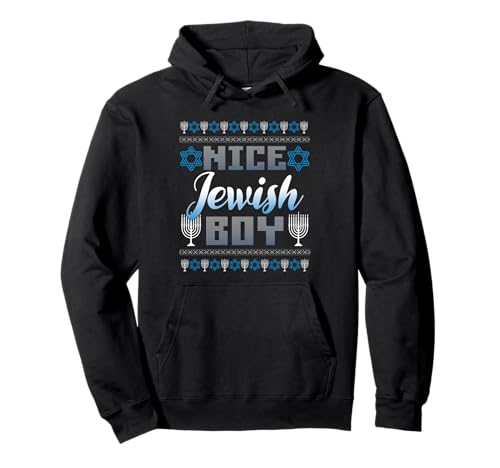 Nice Jewish Boy Funny Chanukka Menora Ugly Christmas Pullover Hoodie Nice Jewish Boy Funny Chanukka Menora Ugly Christmas Pullover Hoodie von Hanukkah Ugly Christmas December Gift For Jews