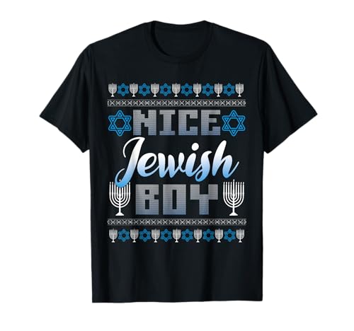 Nice Jewish Boy Funny Chanukka Menora Ugly Christmas T-Shirt Nice Jewish Boy Funny Chanukka Menora Ugly Christmas T-Shirt von Hanukkah Ugly Christmas December Gift For Jews