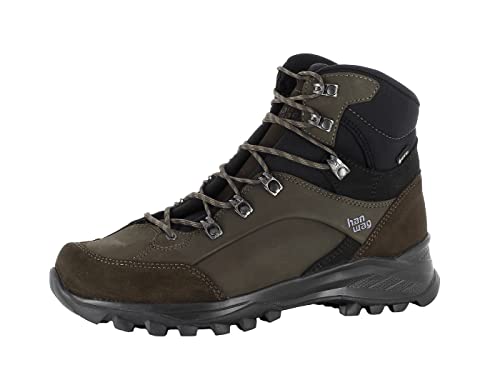 Hanwag M Alta Bunion Ii GTX Braun-Schwarz - Gore-Tex Halbhoher Leichter Herren Gore-Tex Wanderstiefel, Größe EU 43 - von Hanwag