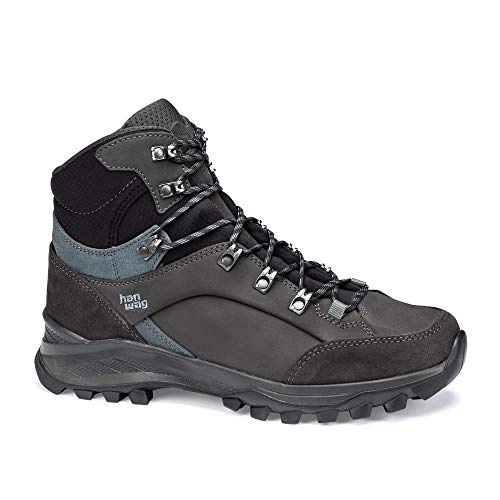 Hanwag M Banks Ll Grau - Wasserabweisender bequemer Herren Leder Trekkingschuh, Größe EU 44.5 - Farbe Asphalt - Dusk von Hanwag