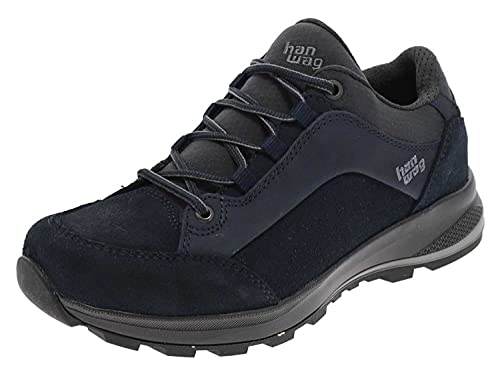 Hanwag W Banks Low Lady Ll Blau - Niedriger komfortabler Damen Leder Wanderschuh, Größe EU 37 - Farbe Navy - Asphalt von Hanwag