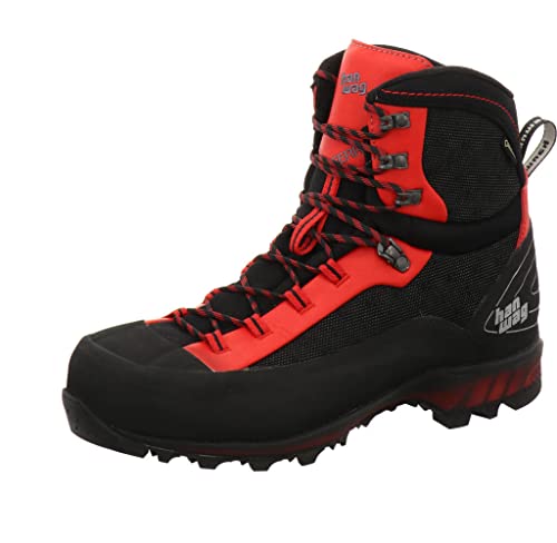 Hanwag M Ferrata Ii Gtx Rot-Schwarz - Gore-Tex Wasserfester atmungsaktiver Herren GoreTex Bergstiefel, Größe EU 46 - von Hanwag