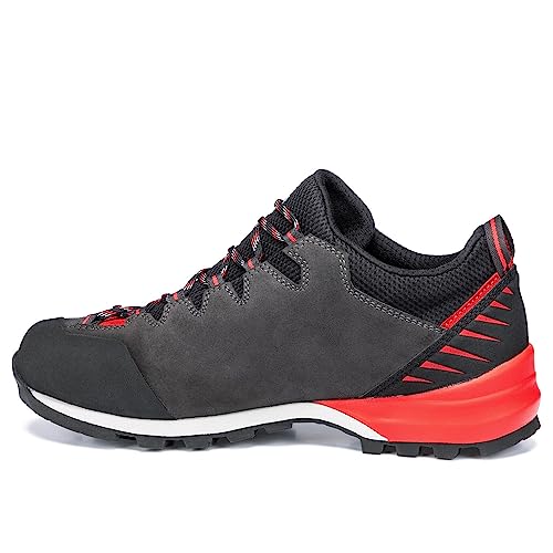 Hanwag Herren Makra Pro Low GTX Hiking Shoe, Asphalt/Red, 42 EU von Hanwag