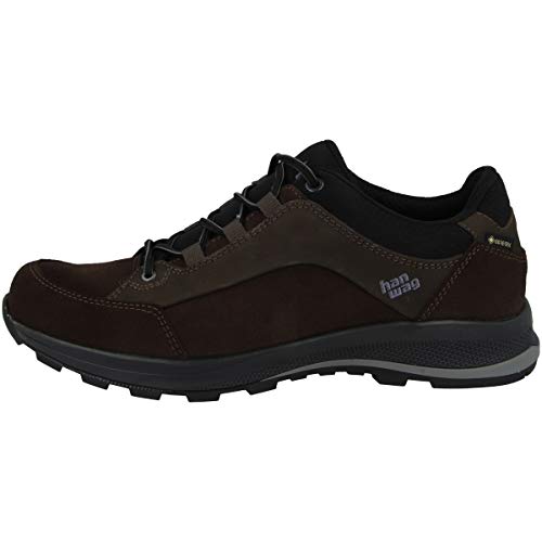 Hanwag M Banks Low GTX Braun-Schwarz - Gore-Tex Niedriger wasserdichter Herren Gore-Tex Wanderschuh, Größe EU 46.5 - von Hanwag