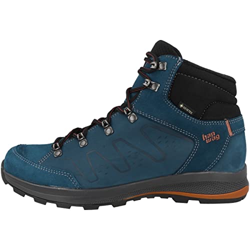 Hanwag M Torsby GTX Blau - Gore-Tex Halbhoher komfortabler Herren Gore-Tex Wanderschuh, Größe EU 42 - Farbe Seablue - von Hanwag