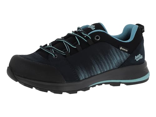 Hanwag Klarsby Low Bunion Lady GTX wasserdichte und breite Damen Wanderhalbschuhe speziell für Hallux Füße geeignet Navy/Sky EU 37,5 von Hanwag