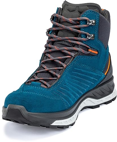 Hanwag M Blueridge Es Blau - Multifunktionaler Leichter Herren Wanderstiefel, Größe EU 42 - Farbe Seablue - Orange von Hanwag