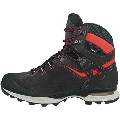 Hanwag M Tatra Light GTX Grau-Rot - Gore-Tex Leichter gut dämpfender Herren Trekkingschuh, Größe EU 47 - Farbe Asphalt von Hanwag