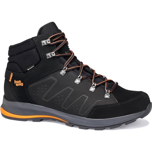 Hanwag M Torsby GTX Schwarz - Gore-Tex Halbhoher komfortabler Herren Gore-Tex Wanderschuh, Größe EU 42.5 - Farbe Blac von Hanwag