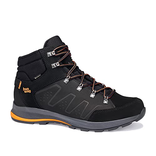 Hanwag M Torsby GTX Schwarz - Gore-Tex Halbhoher komfortabler Herren Gore-Tex Wanderschuh, Größe EU 45 - Farbe Black von Hanwag