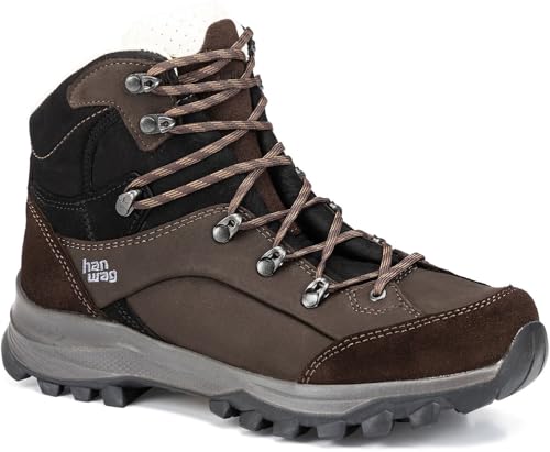 Hanwag W Alta Bunion Ii Lady Ll Braun-Schwarz - Stabiler bequemer Damen Leder Wanderstiefel, Größe EU 38 - Farbe Mocca - von Hanwag