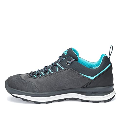 Hanwag W Blueridge Low Lady Ll Grau - Innovativer Leichter Damen Leder Wanderschuh, Größe EU 37.5 - Farbe Asphalt - Ocea von Hanwag