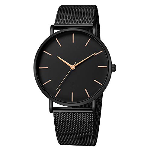 Hanxiulin Men's Watch Classic Style Quartz Watch Automatic Mechanical Automatic Watch Men's Mesh Strap Watch von HANXIULIN