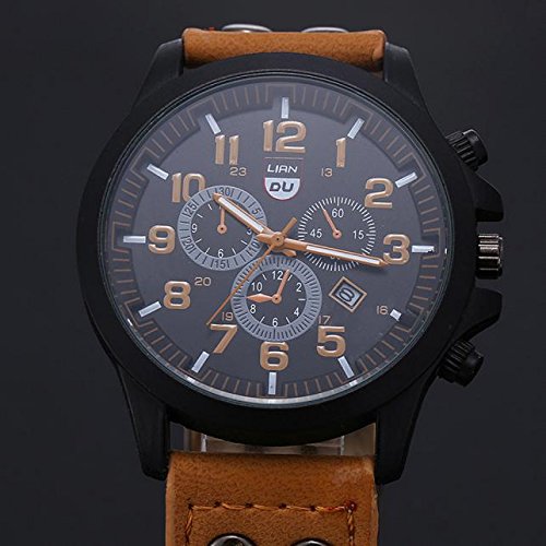 Hanxiulin Men's Watch Men's Belt Calendar Quartz Watch Have A Sense of Design Quartz Watch Automatic Mechanical Automatic Watch von HANXIULIN