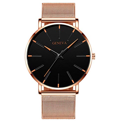 HANXIULIN Watch Men Classic Style Quartz Watch Belt Mesh Strap Men's Watch Automatic Mechanical Automatic Watch von HANXIULIN