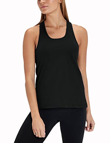 Damen Racerback Weste Trainieren Tanktops Fitness Unterhemd Sportlich Ärmellos Fitnessstudio Yoga-Oberteile Schwarz M von Hanyomo