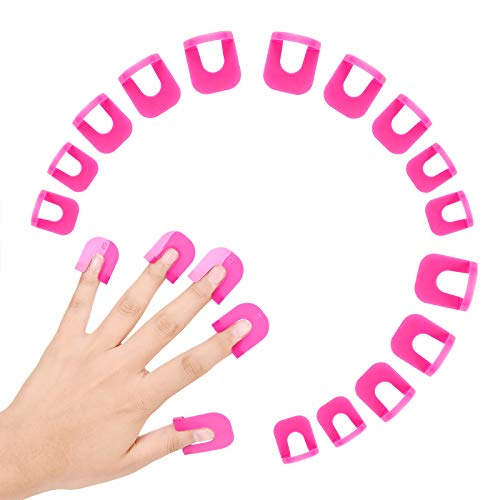 Hanyousheng 26pcs Nail Polish Stencil,10 Sizes Nail Painting Guide, Manicure Nail Art Polish Protection Tip Protectors Reusable Nail Art Basic Tool Accessories von Hanyousheng