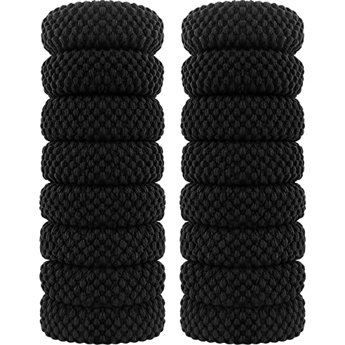 Hanyousheng 16 Stück Haargummi Dickes, Haargummi Schwarz Breit, Dickes Baumwolle Haargummi, Elastische Haargummi Weich für Damen Mädchen, Haargummi Damen für Dickes Haar von Hanyousheng