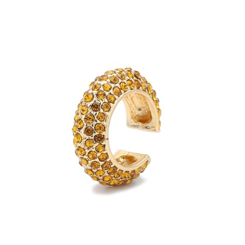 1 stücke mehrfarbige Strass C-Form Chunky Clip Ohrringe für Frauen Punk ohne Punktion Knorpel Ear Cuff Hochzeit Schmuck von Hao Wu Xuan