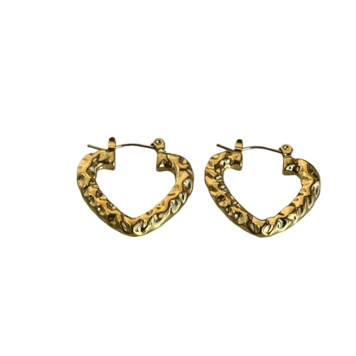 2025 Sommer Vergoldete Zierliche Liebe Herz Ohrringe Einzigartige Hypoallergene Edelstahl Schmuck Frauen 2025 Sommer Vergoldete Zierliche Liebe Herz Ohrringe Einzigartige Hypoallergene Edelstahl Schmuck Frauen von Hao Wu Xuan
