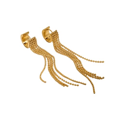 2025 Sommer Vintage Perle Quaste Ohrringe INS Vergoldete hypoallergene Edelstahl Lady Dancer Schmuck Geschenk von Hao Wu Xuan