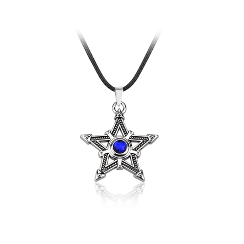 Anime Black Rock Shooter Pentacle Halskette Pentagramm Stern Amulett Antik Silber Farbe Anhänger Kristall Vintage Schmuck Anime Black Rock Shooter Pentacle Halskette Pentagramm Stern Amulett Antik Silber Farbe Anhänger Kristall Vintage Schmuck von Hao Wu Xuan