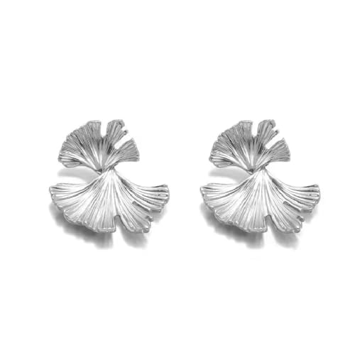 Böhmisch Geometrisch Gold Farbe Ginkgo Biloba Blatt Form Tropfen Ohrringe für Frauen Statement Ohrschmuck Zubehör Punk von Hao Wu Xuan