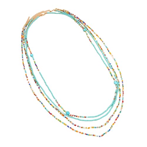 Bohemia Bunte Perlen Elastizität Taille Bauchkette für Frauen Mädchen 2024 Mode Sommer Strand Bund Bikini Perlen Schmuck von Hao Wu Xuan